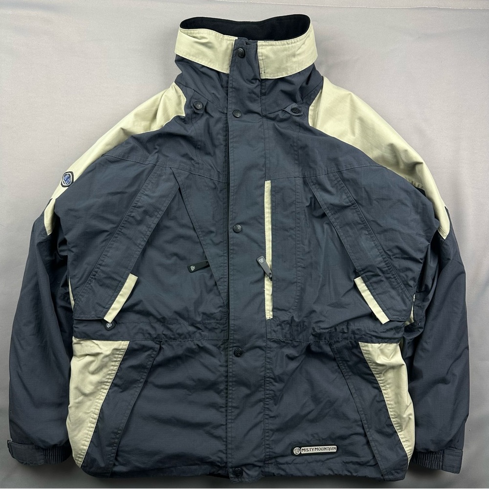 Men's Navy and Beige Ski Jacket